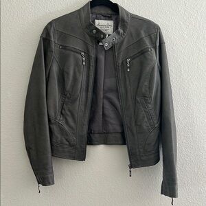 American Rag Dark Gray Leather Jacket